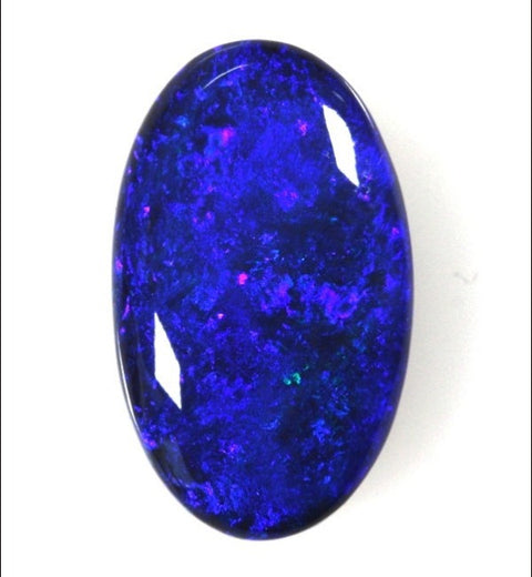 "Electric Blue" Lightning Ridge Solid Black Opal (089) 18.26ct Global Opals