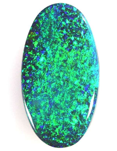(037) 10.50ct Big Brilliant Solid Black Australian Opal! freeshipping - Global Opals