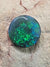 Amazing Vivid Blue/Green Solid Round Black Opal 2.18ct Lightning Ridge (1797) Global Opals