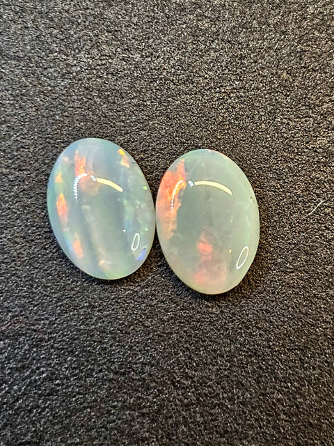 Ribbon Pattern .93ct Solid Light Opal Pairs 7x5mm CO46 Global Opals