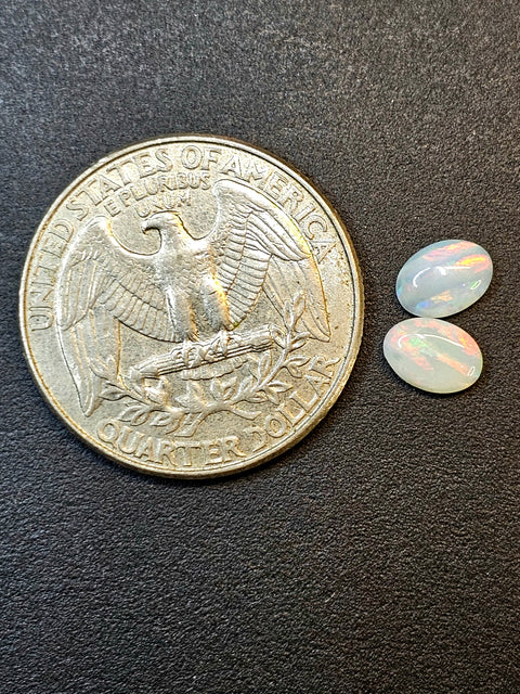 Ribbon Pattern .93ct Solid Light Opal Pairs 7x5mm CO46 Global Opals