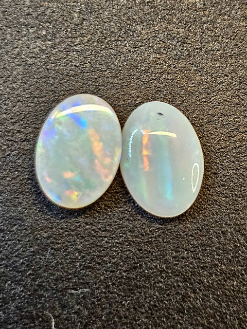 Pretty Red Multi-Colored Solid .75ct Light Opal Pairs CO47 Global Opals