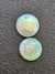 Alluring Round .84ct Colorful Solid Lightning Ridge Light Opal Pair CR48 Global Opals