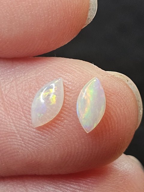 Bright Calibrated .37ct Solid Crystal Opal Pairs CA80 Global Opals