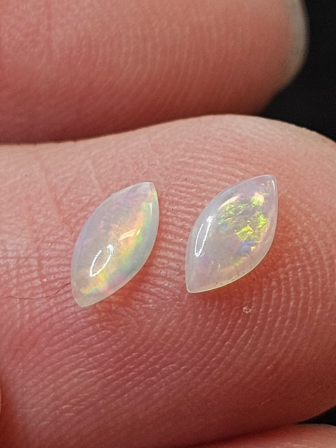 Bright Calibrated .37ct Solid Crystal Opal Pairs CA80 Global Opals