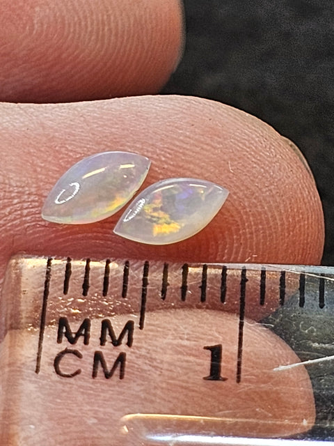 Bright Calibrated .37ct Solid Crystal Opal Pairs CA80 Global Opals