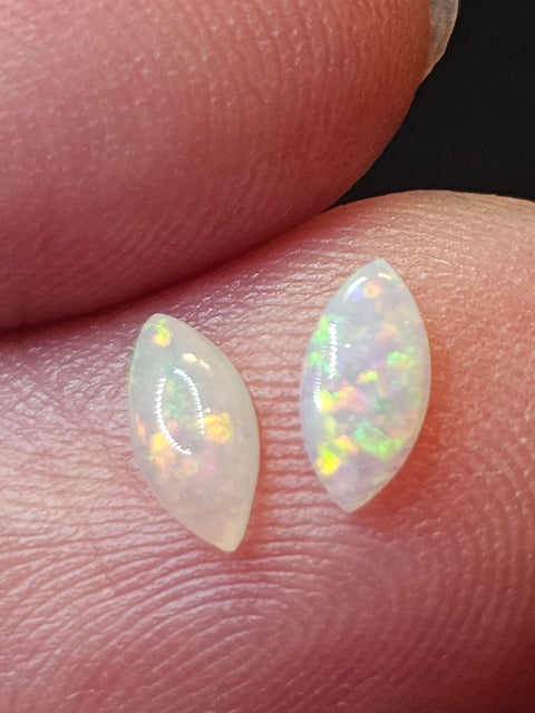 Bright Calibrated .36ct Solid Crystal Opal Pairs CA81 Global Opals