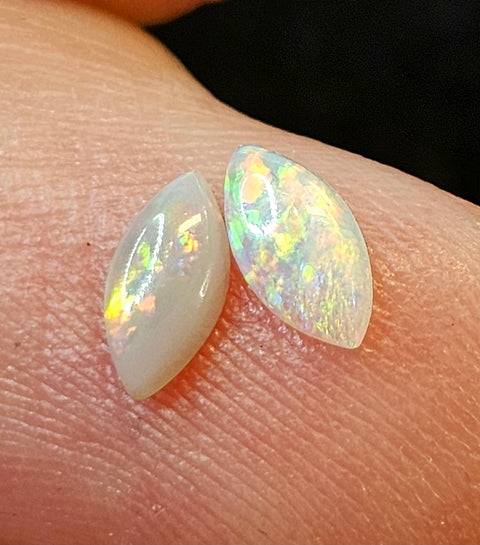 Bright Calibrated .34ct Solid Crystal Opal Pairs CA82 Global Opals