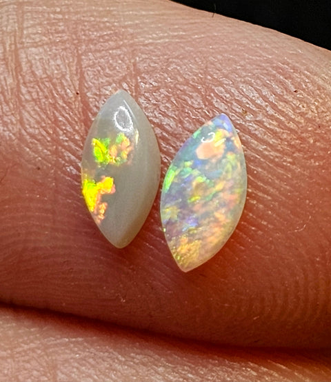 Bright Calibrated .34ct Solid Crystal Opal Pairs CA82 Global Opals
