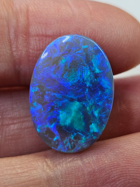 1319 - Brilliant Lightning Ridge Opal 10.62ct - Natural Solid Dark Opal Global Opals