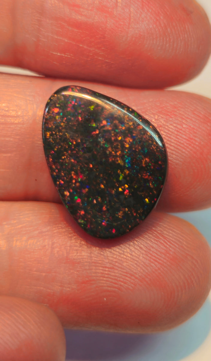 Incredible Red On Black 7.59ct Free-Form Solid Opal Pin Fire Pattern ...
