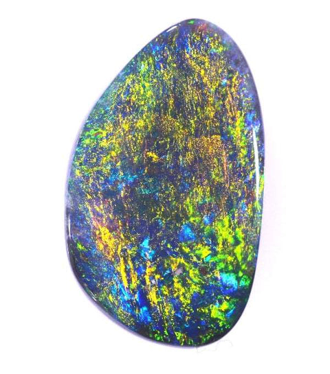 3.70 Carat Brilliant Coloured Solid Black Opal 2150 freeshipping - Global Opals