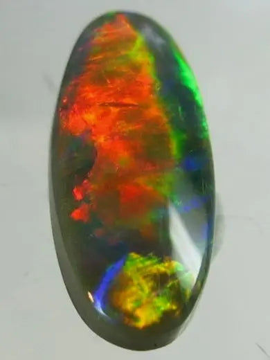 (352) 1.50ct Red Broad-Flash Solid Black Opal! freeshipping - Global Opals