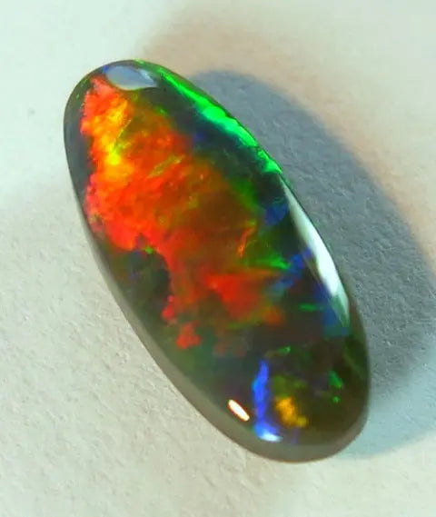 (352) 1.50ct Red Broad-Flash Solid Black Opal! freeshipping - Global Opals