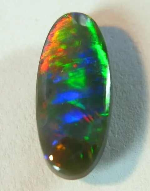 (352) 1.50ct Red Broad-Flash Solid Black Opal! freeshipping - Global Opals