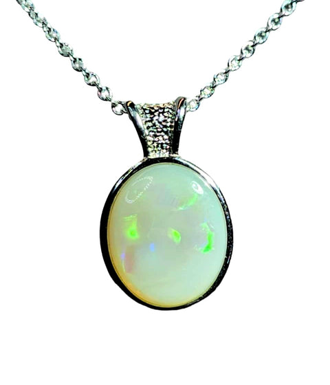Coober Pedy White Opal Pendant (CPP31) Global Opals