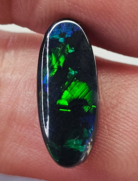 Super Black Unique 3.86ct Solid Lightning Ridge Opal GJM301 Global Opals