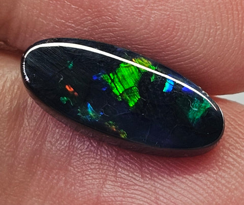 Super Black Unique 3.86ct Solid Lightning Ridge Opal GJM301 Global Opals