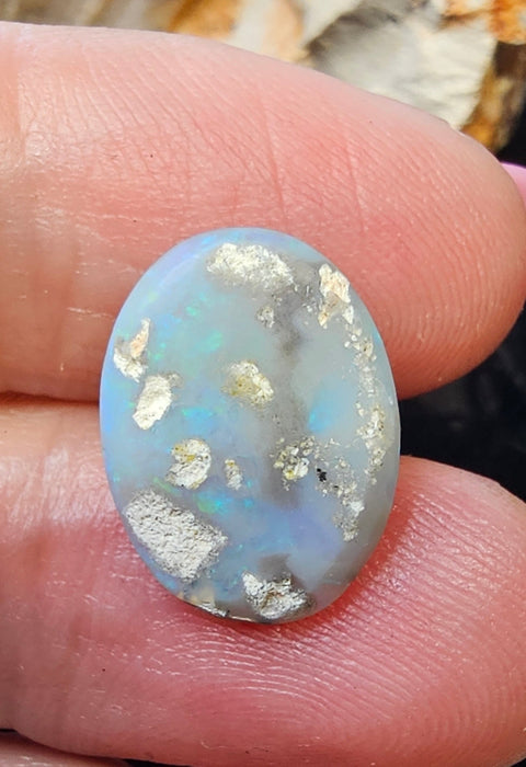 Natural Blue, Green 3.35ct Solid Lightning Ridge Aussie Opal 342 Global Opals
