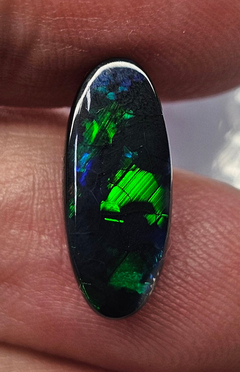 Super Black Unique 3.86ct Solid Lightning Ridge Opal GJM301 Global Opals