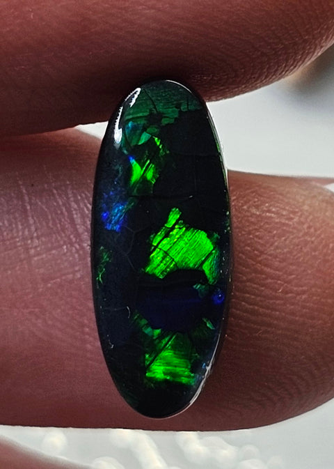 Super Black Unique 3.86ct Solid Lightning Ridge Opal GJM301 Global Opals
