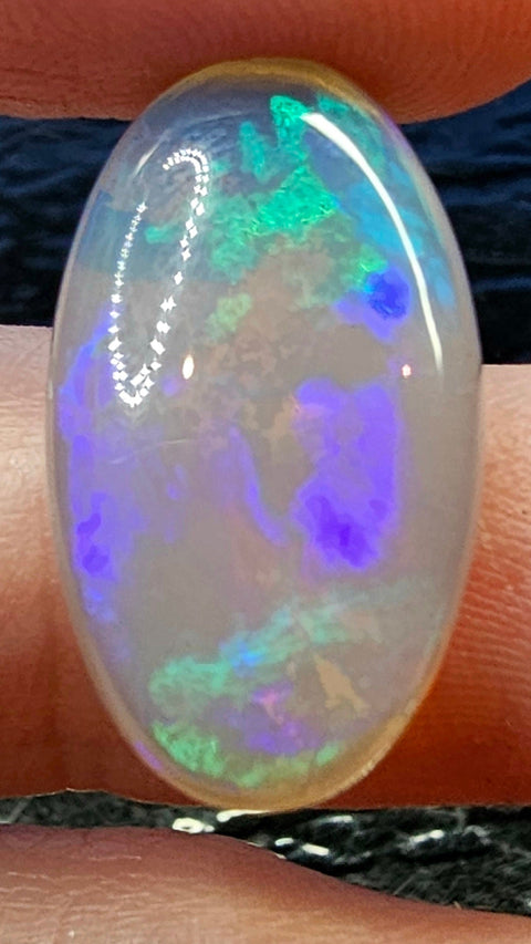 Beautiful Blue/Green Long Crystal Lightning Ridge Solid Opal LLM-001 Global Opals