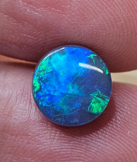 Brilliant Gem! Solid Black Blue/Green 2.62ct Solid Lightning Ridge Opal 1246 Global Opals