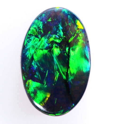 Brilliant Blue/Green Flashes Of Orange 2.16ct Solid black Opal GJM002