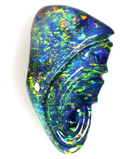 10.54 carat beautifully carved Lightning Ridge Opal