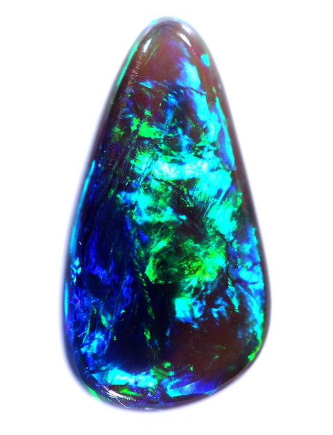 Brilliant Blue/Green Solid Unique Lightning Ridge Opal GJM006