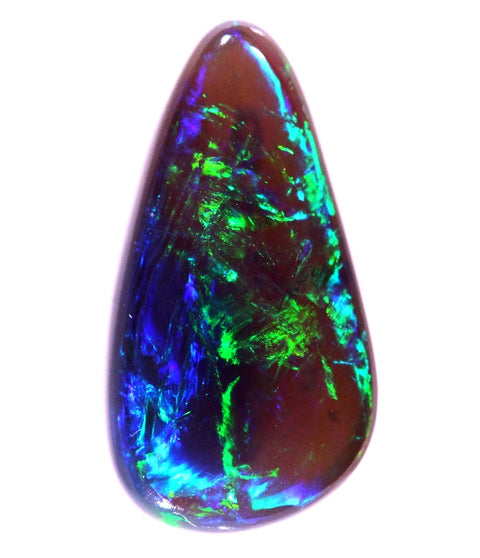 Brilliant Blue/Green Solid Unique Lightning Ridge Opal GJM006