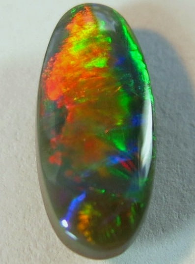 (352) 1.50ct Red Broad-Flash Solid Black Opal! freeshipping - Global Opals