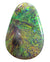 Green Orange Peacock Pattern Solid Opal