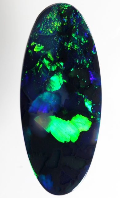 2.04 carat long solid black Opal!
