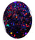 Solid Black Opal Red on Black pin Fire Pattern