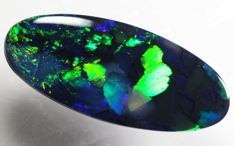 2.04 carat long solid black Opal!