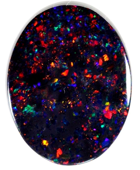 Solid Black Opal Red On Black Pin Fire Pattern