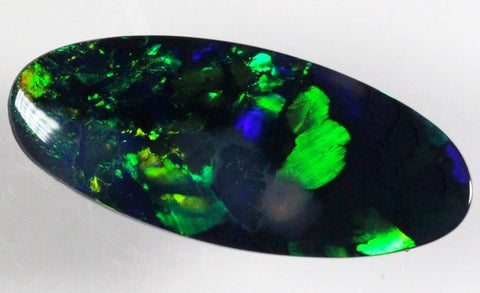 2.04 carat long solid black Opal!