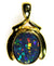 18ct Gold Pendant / Black Opal