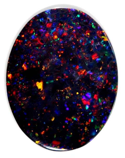 Solid Black Opal Red On Black Pin Fire Pattern