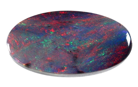 3.35ct Unique Ridge Solid Black Opal - Red Oval!..1306 freeshipping - Global Opals