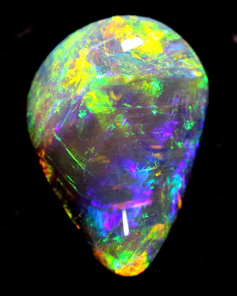 3.19 carat Blazes brilliant blue/green/orange crystal Opal!