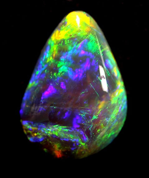 3.19 carat Blazes brilliant blue/green/orange crystal Opal!