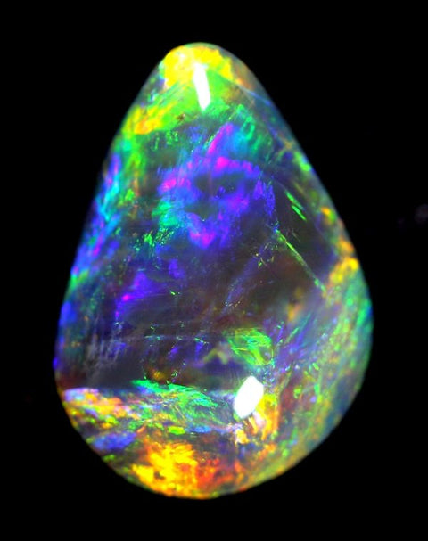 3.19 carat Blazes brilliant blue/green/orange crystal Opal!