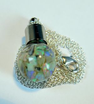 Australian Opal Vials Sterling Silver Chains (302) $49 freeshipping - Global Opals