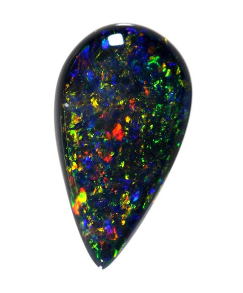 1.26 carat stunning red multi-coloured tear drop Opal!