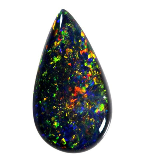 1.26 carat stunning red multi-coloured tear drop Opal!