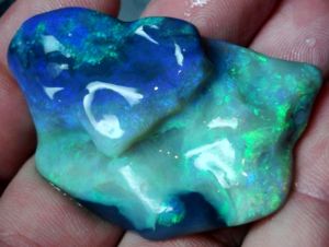 (1201) 100.51ct Free-Form Carving Rough-Rubbed Solid Black Opal $3500 freeshipping - Global Opals