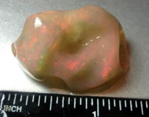(1210) 50.50ct Free-Form Carving Rough-Rubbed Solid Crystal Opal $650 freeshipping - Global Opals