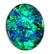 5.60ct Blindingly Bright Green/Blue Solid Black Opal..088 free shipping